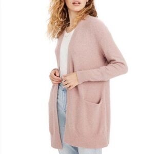 Madewell Blush Open-Front Cardigan XS Wool-Alpaca Blend